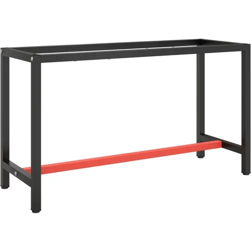  Okvir za delovno mizo mat črn in mat rdeč 140x50x79 cm k