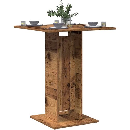 vidaXL Bistro miza Old Wood 60x60x75 cm Inženirski les Cene