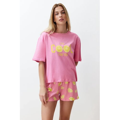 TRENDYOLMILLA Ženski set pidžame Thmss24Pt00226, Roze Cene