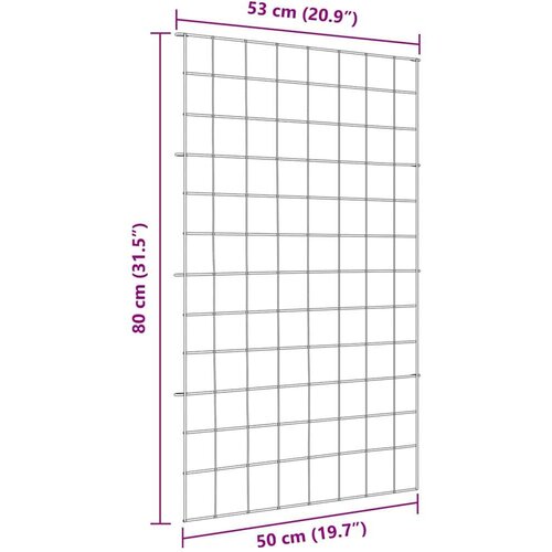 VidaXL Set ograde za ribnjak 8 pcs Zelena 50 x 80 cm Čelik Slike