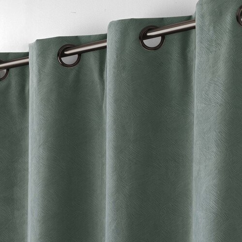 Douceur d int&amp;eacute;rieur Kaki zelena zavjesa od samta 140x260 cm Olympe &amp;ndash; Slike