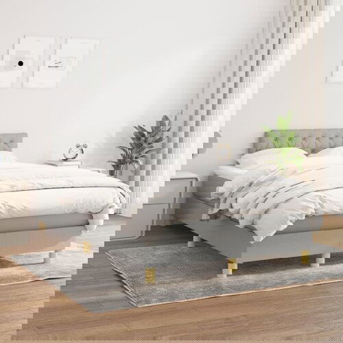 The Living Store Box spring postelja z vzmetnico svetlo siva 120x200 cm blago - Box Spring Postelja, (21517758) Cene