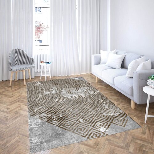 Conceptum Hypnose tepih CG_51, pravougaoni, 100 x 180 cm, sivo-braon Cene