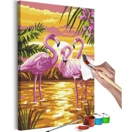 Slika za samostalno slikanje - Flamingo Family 40x60 Slike