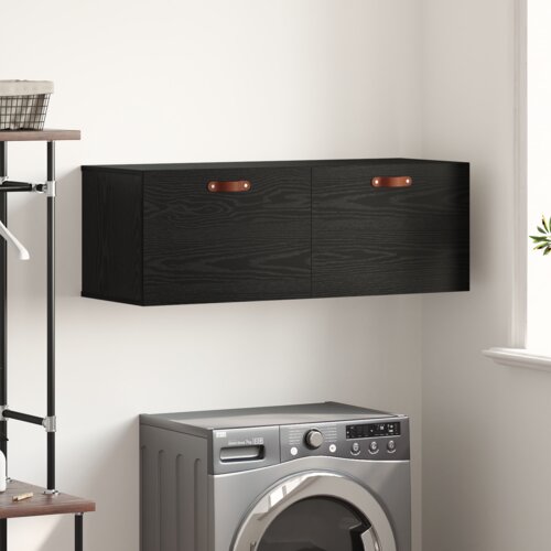 VidaXL Ormar za Zid Crni hrast 100 x 36.5 x 35 cm Konstruirano drvo Slike