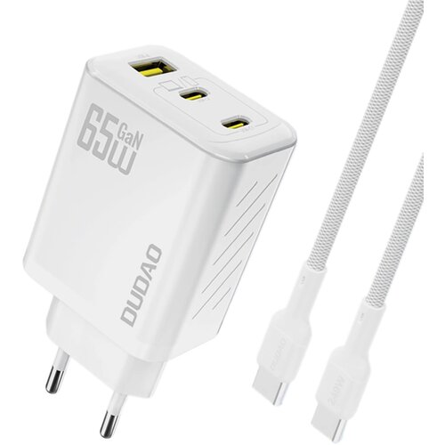 Dudao 65W STENSKI POLNILEC ZA TELEFONE 1 USB-C S PD KABLOM, (5000306014) Cene