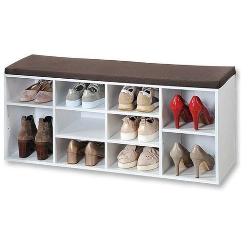 Kesper ksp15910 drveni cipelarnik beli sa jastukom za sedenje 103,5x48x29,5cm Cene