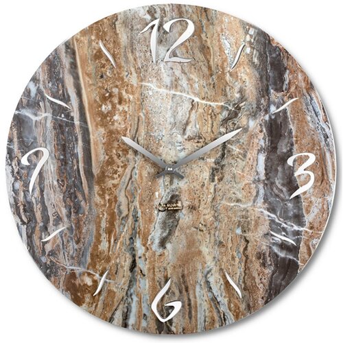 Lowell Stenska ura marmor 50cm / 11459 / okrogla / bron / les, (20542065) Cene
