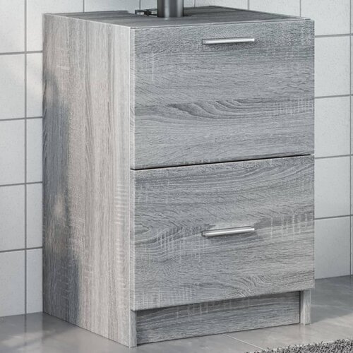 vidaXL Omarica za umivalnik siva sonoma 40x37x59 cm inženirski les Cene