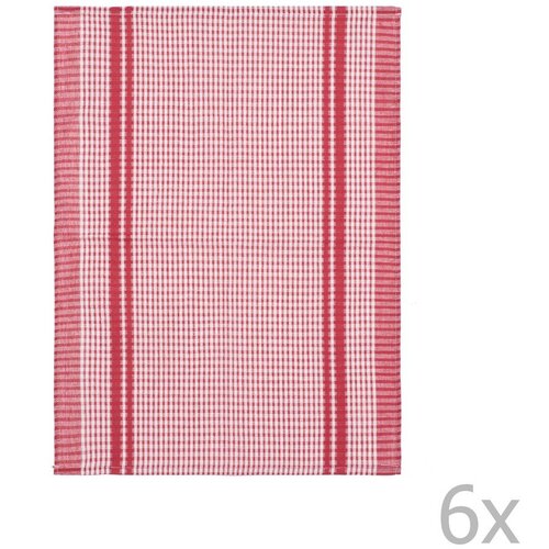 Tiseco Home Studio Komplet 6 rdečih bombažnih brisač Waffle, 50 x 70 cm Slike