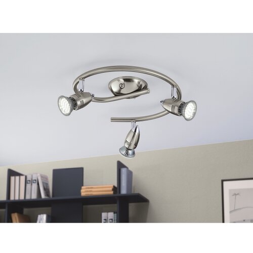Eglo magnum-led reflektor/3, led gu10 3x3w, 3x240lm, g-forma, nikl-mat/krom, Slike