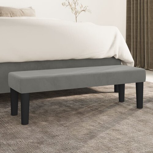 vidaXL Klop svetlo siv 100x30x30 cm žamet Cene
