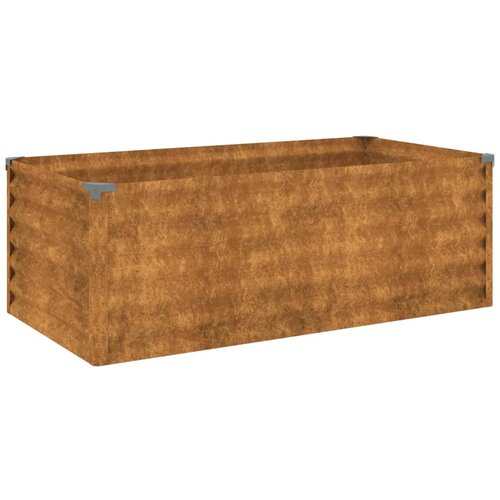 VidaXL Vrtna visoka greda 100x50x36 cm corten jeklo, (20798637) Slike