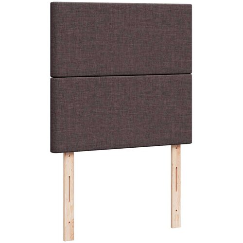  Krevet s oprugama i madracem tamnosmeđi 80x200 cm od tkanine Slike