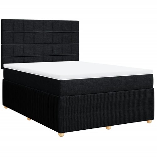 Maison Chic Box spring postelja - Vzmetna postelja z vzmetnico črna 160x200 cm blago SL24291, (21879235) Cene