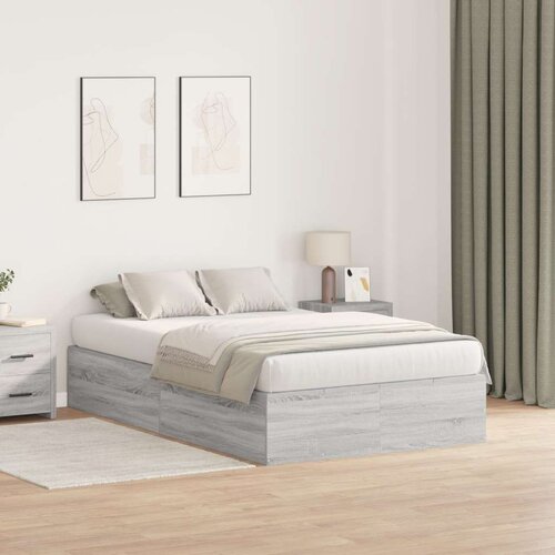  Krevet s prostorom za pohranu Sivi Sonoma 120x190 cm Slike