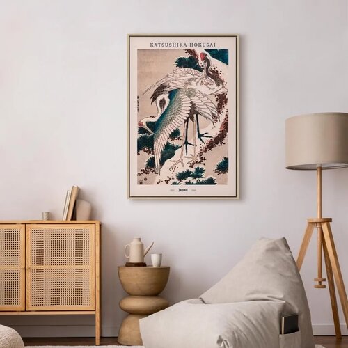  Slika - Cranes (1 Part) Vertical 40x60 U prirodnom drvenom okviru Cene