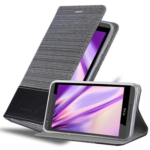 Cadorabo Ohi&scaron;je, združljiv s HTC v sivi črni barvi - za&scaron;čitni pokrov z magnetnim zapiranjem, stoječo funkcijo in režo za kartico, (20567239) Cene