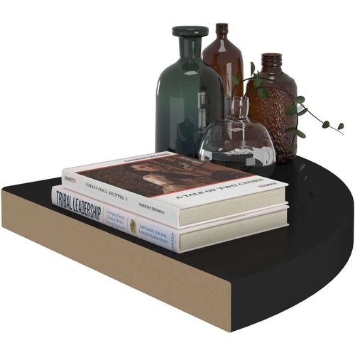 VidaXL Kotne police 2 kosa črne 35x35x3,8 cm MDF Slike