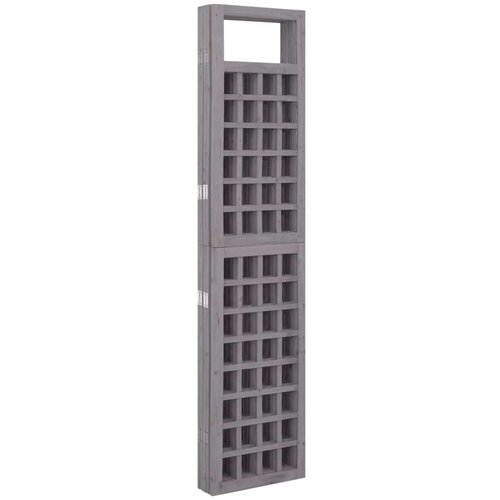 VidaXL Pregrada/re&amp;scaron;etka s 5 panela od jelovine siva 201,5 x 180 cm Slike