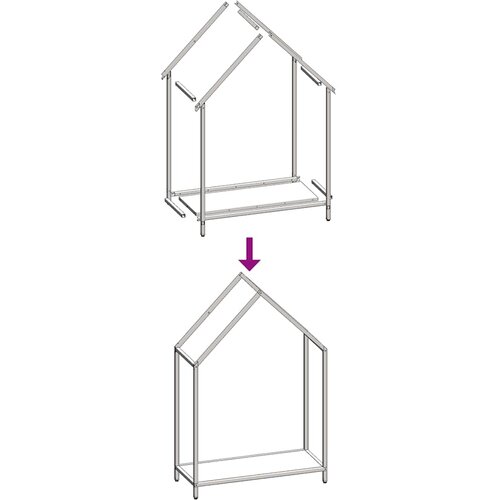  Stalak za drva bijeli 60x25x90 cm hladno valjani čelik Slike