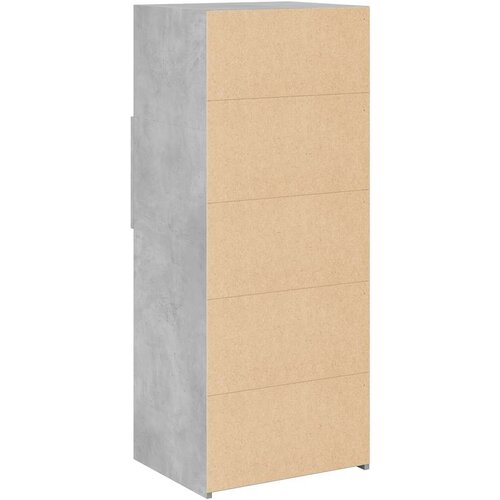  Visoka komoda boja betona 50 x 42,5 x 124 cm konstruirano drvo Slike