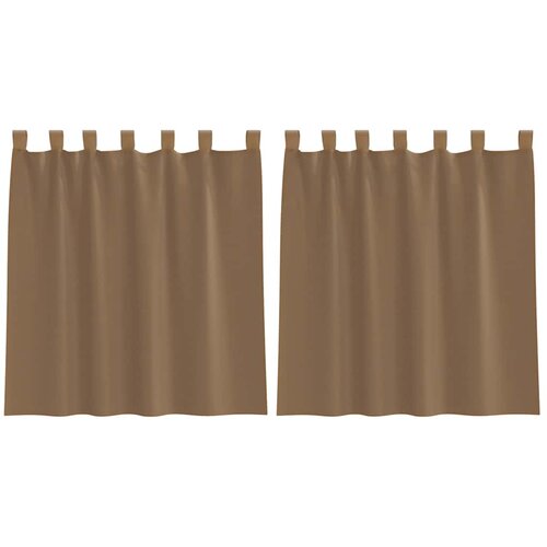 vidaXL Voile zavese z zankami 2 kosa svetlo rjave 140x140 cm, (5000297360) Cene