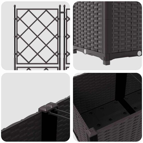  Vrtna saksija 5 pcs Smeđa 120 x 120 x 143 cm Plastika Slike