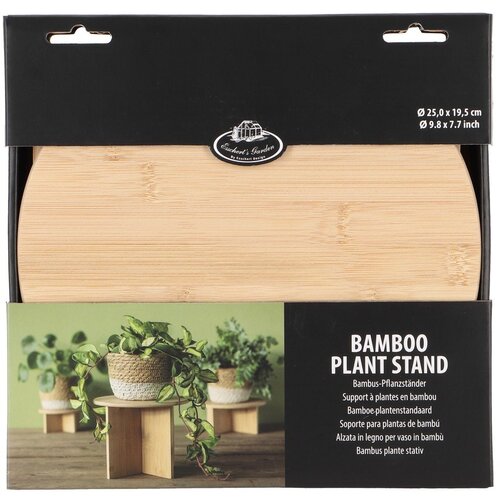 Esschert Design Stojalo za cvetlične lonce iz bambusa &amp;oslash; 25 cm (vi&amp;scaron;ina 19,5 cm) &amp;ndash; Slike