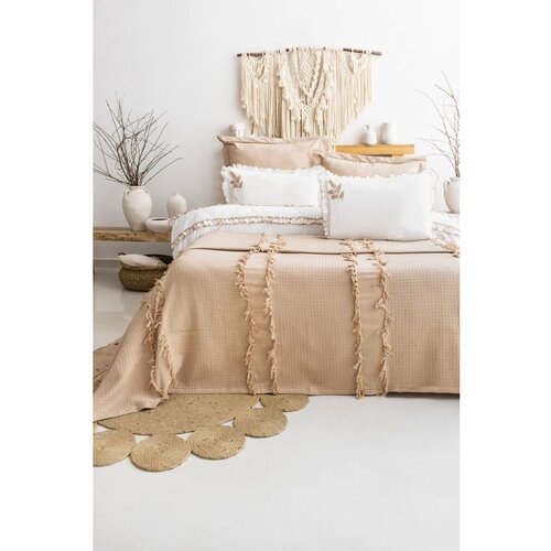  brianna - beige beige double bedspread set Cene