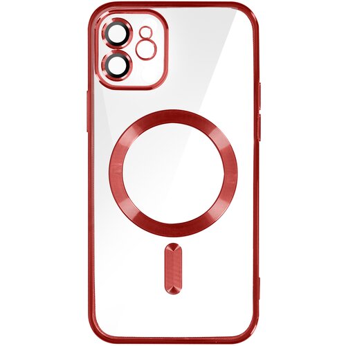 AVIZAR MagSafe ovitek za iPhone 12 Silikonska za&amp;scaron;cita kamere Outline Chrome rdeca, (20575124) Slike