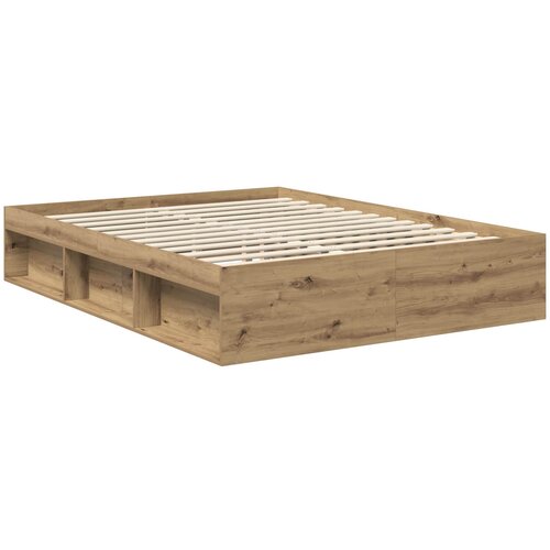  Krevetna konstrukcija Umjetnička hrastovina 150 x 200 cm Slike