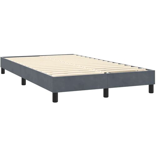 VidaXL Krevet s oprugama i madracem tamnosivi 160x210 cm bar&amp;scaron;unasti Slike