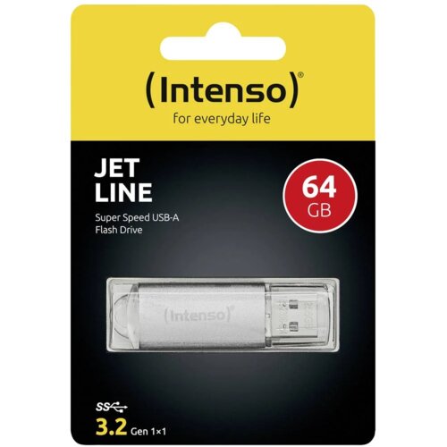 Intenso 64GB Jet Line USB 3.2 70MB/s spominski ključek - siv Cene