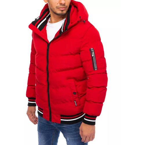 DStreet red men's quilted winter jacket TX3959 Cene