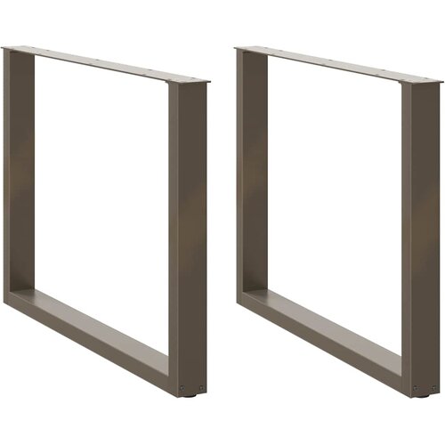  Noge za blagovaonski stol U-oblik 2 kom Prirodni čelik 100 x (72-73) cm Čelik Cene