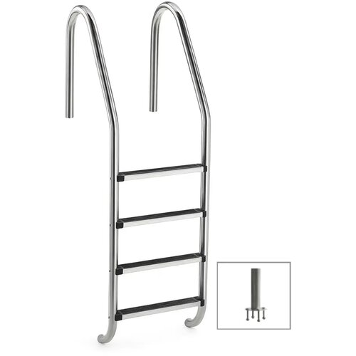 F-F Merdevine Standard AISI 304 4 stepenika Flan&amp;scaron;a Slike