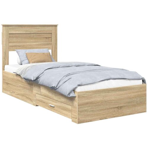  Okvir za krevet s uzglavljem Sonoma hrast 100 x 200 cm Slike