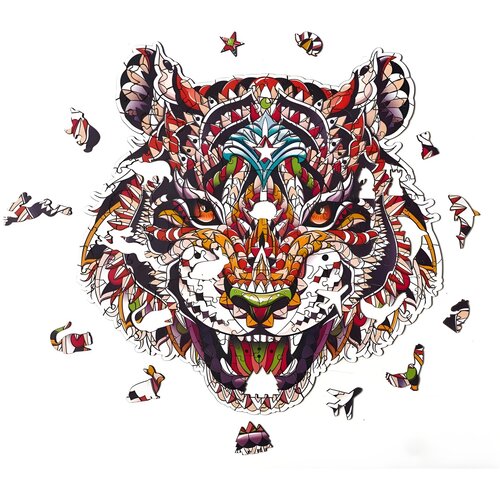 IZMAEL Drvene puzzle - Color Tiger / L Cene