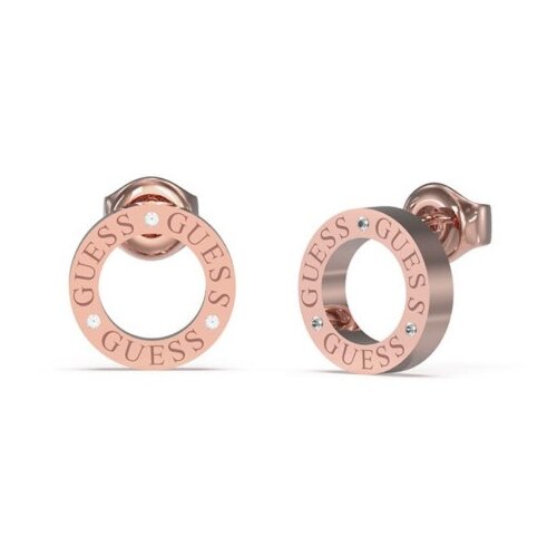 Guess circle lights roze zlatne minđu&amp;scaron;e od hirur&amp;scaron;kog Čelika ( jube03173jwrgt/u ) Slike