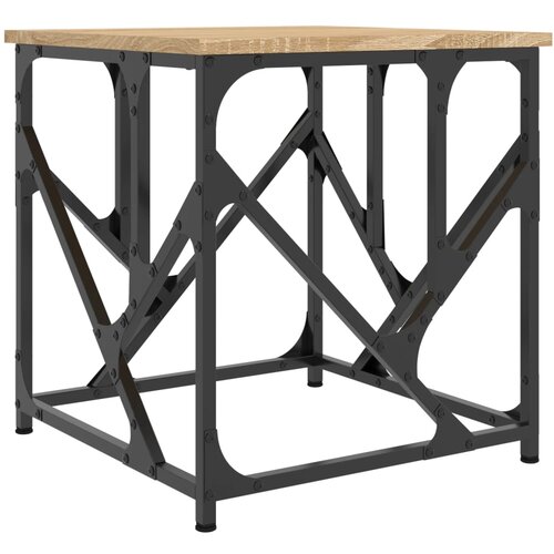 Maison Chic Klubska mizica - kavna mizica - Nizka mizica sonoma hrast 45x45x47,5 cm inženirski les, (21752525) Slike