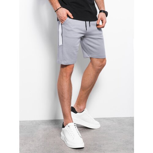 Ombre Men's sweat shorts with leopard stripes Cene