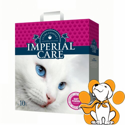 Imperial Care clumping baby powder 10l, posip za mačke sa aromom bebi pudera Slike