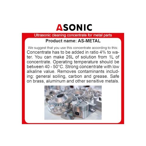Asonic ultrazvučni koncentrat za či&amp;scaron;ćenje 5l AS-METAL-5 Slike