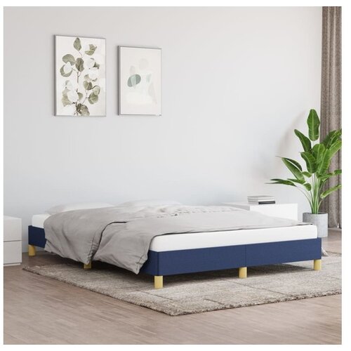  Okvir za krevet plavi 140 x 190 cm od tkanine Cene