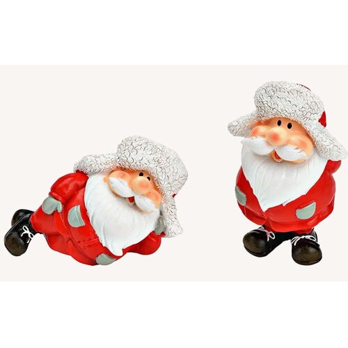 Viter novogodišnja figura Deda Mraz sa ruskom kapom 7xh10x6cm Slike