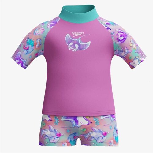 Speedo Digi pt ss rash top set if purple Cene
