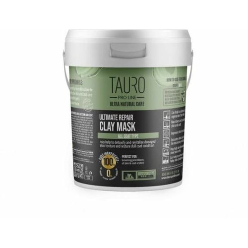 Tauro Pro Line ultra natural ultimate repair clay mask - 450ml Slike