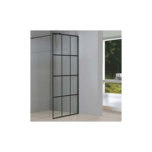 Tuš stijenka 100x200 crne linije+crni profil SHOWERLUX Cijene