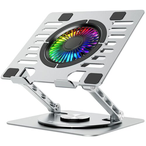 Wozinsky WDCX-X16-AS CoolBase RGB 360&amp;deg; rashladni stalak za laptop i tablet srebrni Slike
